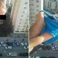 İki yaşındaki oğlunu 15. kattan sarkıttı