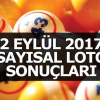 Sayısal Loto sonuçları açıklandı - 2 Eylül 2017 - millipiyango.gov.tr