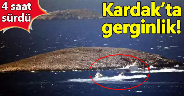 Kardak kayalıklarında gergin anlar