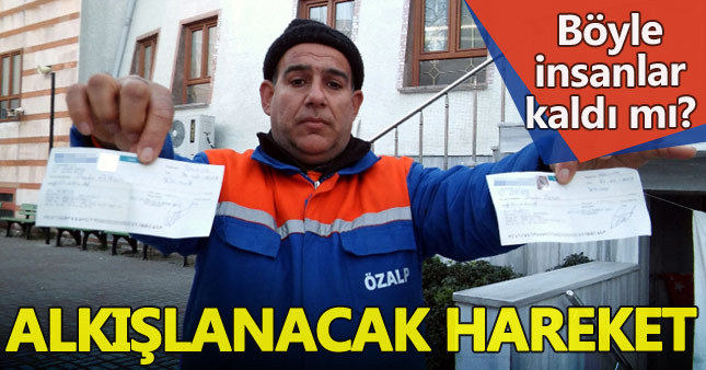Temizlik işçisinden alkışlanacak hareket