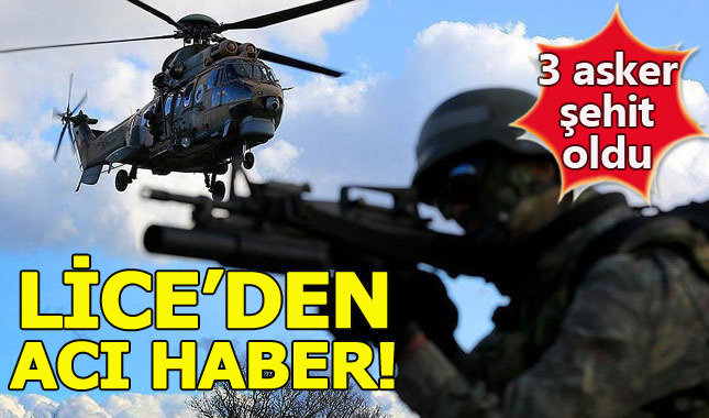 Lice'de çatışma: 3 asker şehit