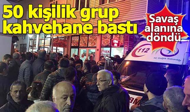 50 kişilik grup Zonguldak'ta kahvehane bastı