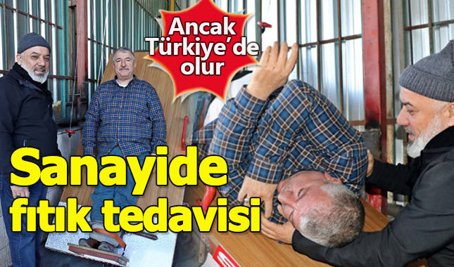 Rot balans ustası, oto sanayide fıtık tedavisi yapıyor