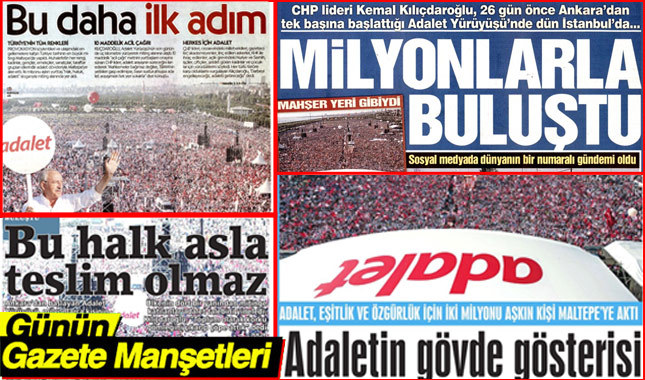 10 Temmuz 2017 Gazete Manşetleri (Hürriyet-Milliyet-Sözcü-Cumhuriyet-Habertürk-Sabah-Posta-Vatan-Birgün-Akşam-Star)