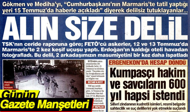 11 Temmuz 2017 Gazete Manşetleri
