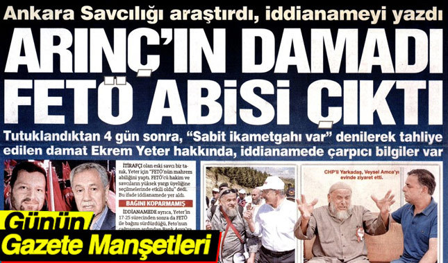 12 Temmuz 2017 Gazete Manşetleri