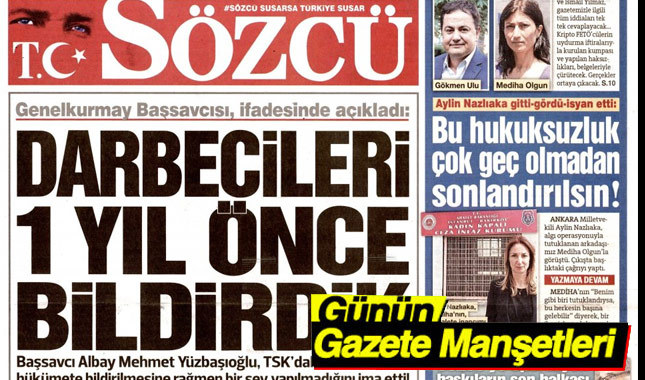 12 haziran gazete manşetleri