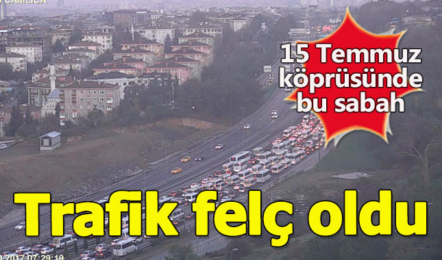 15 Temmuz Şehitler Köprüsünde trafik kazası meydana geldi