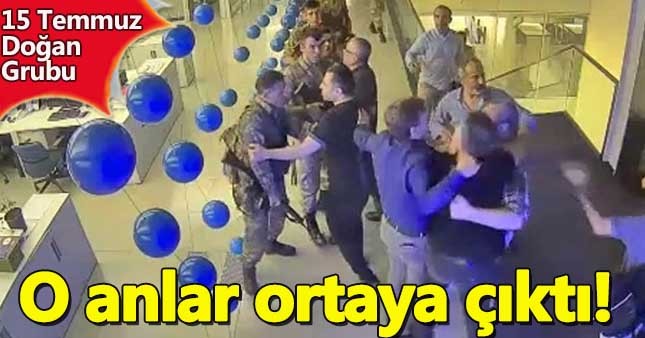 15 Temmuz darbe gecesi Nedim Şener'in Doğan Medya'yı basan askerlerle kavga görüntüsü