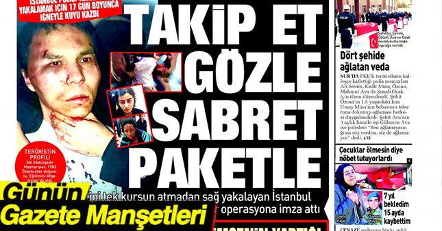 18 Ocak 2017 Gazete Manşetleri