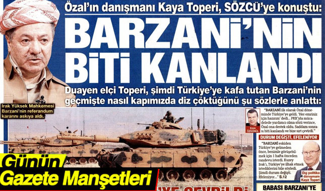 19 Eylül 2017 Gazete Manşetleri