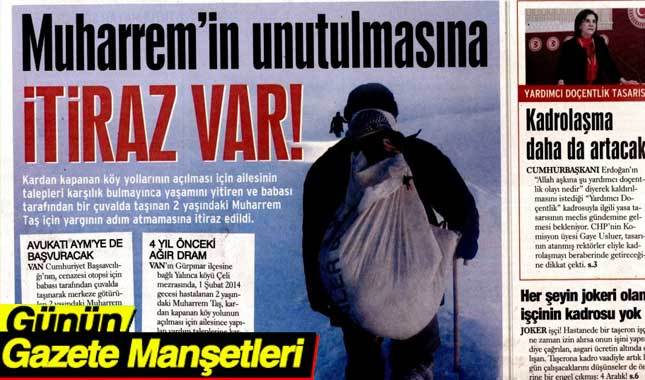 19 Şubat 2018 Gazete Manşetleri