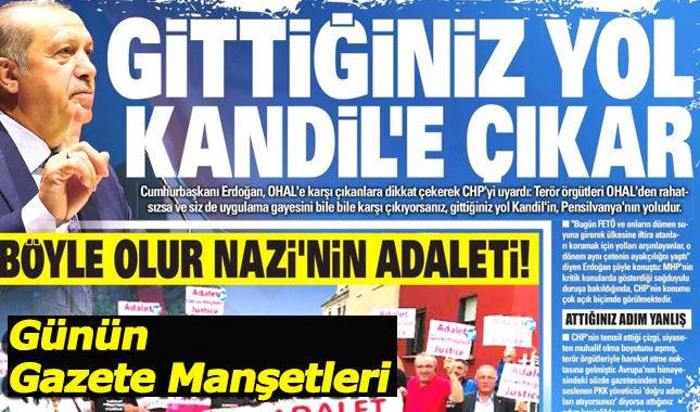 2 Haziran pazar gazete manşetleri