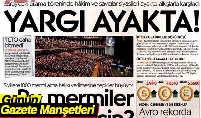 20 Mart 2018 Gazete Manşetleri