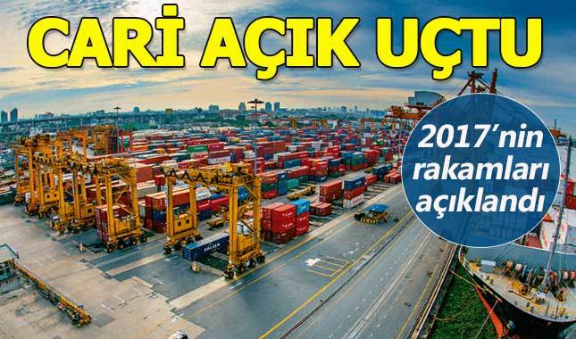 Cari açık 2017'de 47.1 milyar dolar oldu