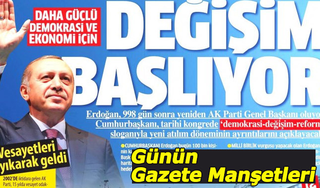 21 Mayıs 2017 gazete manşetleri