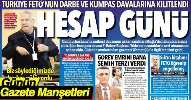 21 Şubat 2017 Gazete Manşetleri