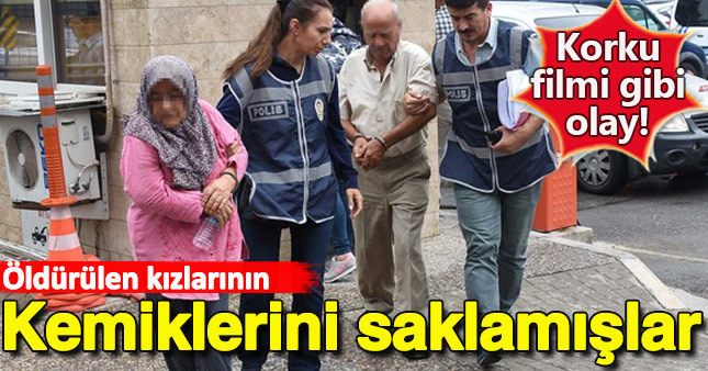 21 yıl önce öldürülen kızlarının kemiklerini kolide saklamışlar!