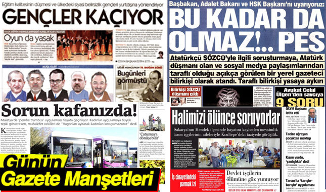 22 Ağustos 2017 Gazete Manşetleri