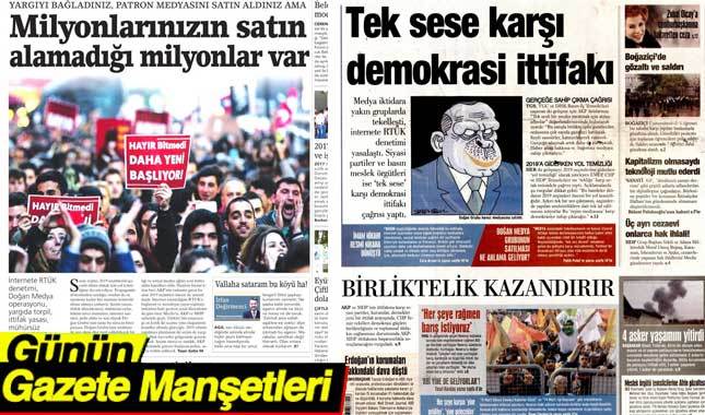 23 Mart 2018 Gazete Manşetleri