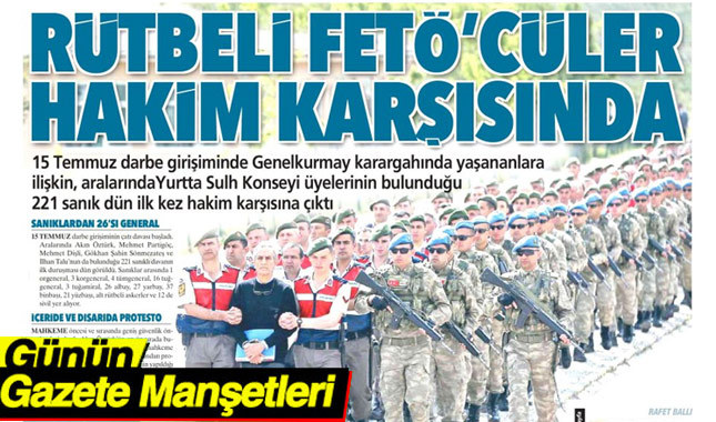 23 Mayıs 2017 Gazete Manşetleri