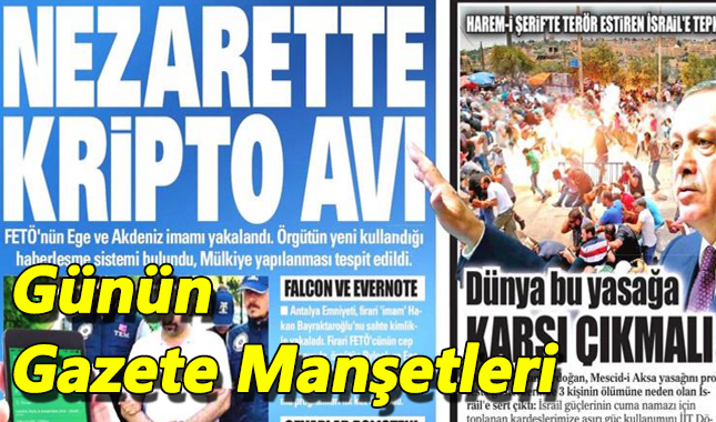 23 Temmuz gazete manşetleri
