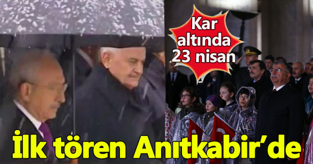 23 nisan için Anıtkabir'de tören düzenlendi