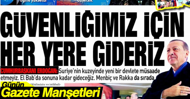 25 Aralık gazete manşetleri
