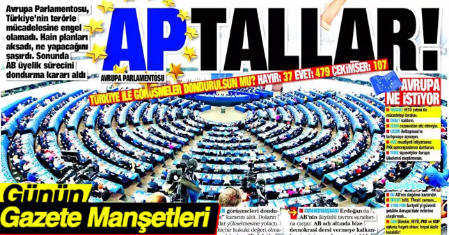 25 Kasım 2016 Gazete Manşetleri