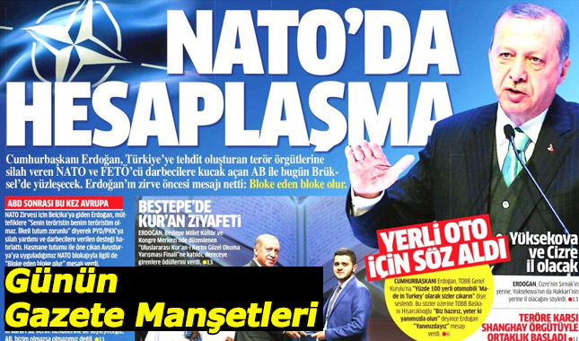 25 mayıs perşembe gazete manşetleri