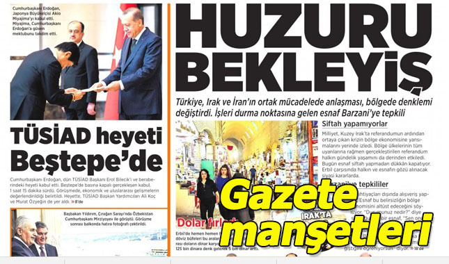 27 Ekim gazete manşetleri