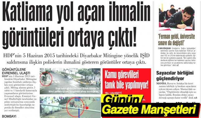 27 Eylül 2017 Gazete Manşetleri