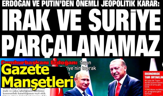 29 Eylül Gazete manşetleri