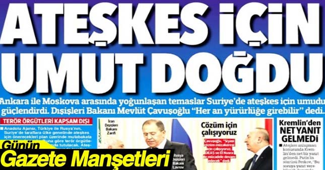 29 aralık gazete manşetleri