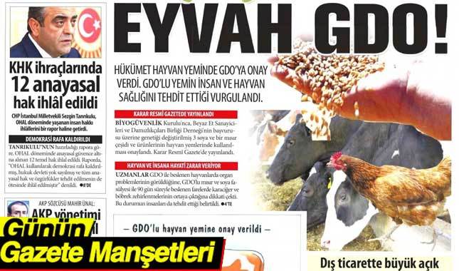3 Ağustos 2017 Gazete Manşetleri