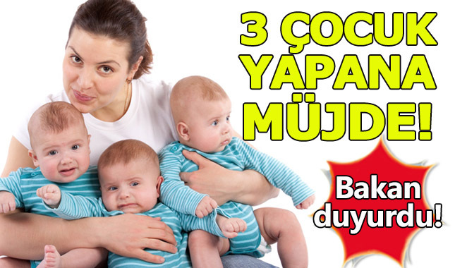 3 çocuğu yap vergi indirimine kap
