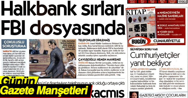 30 Mart 2017 Gazete Manşetleri