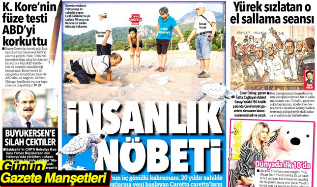 30 Temmuz 2017 Gazete Manşetleri