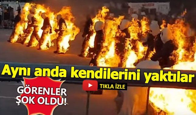 32 Kişi aynı anda kendini yaktı!