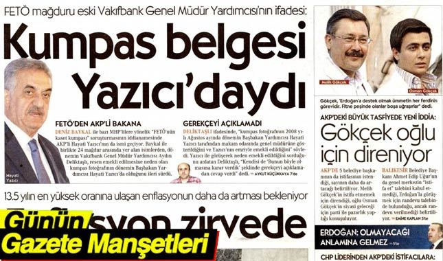 4 Ekim 2017 Gazete Manşetleri