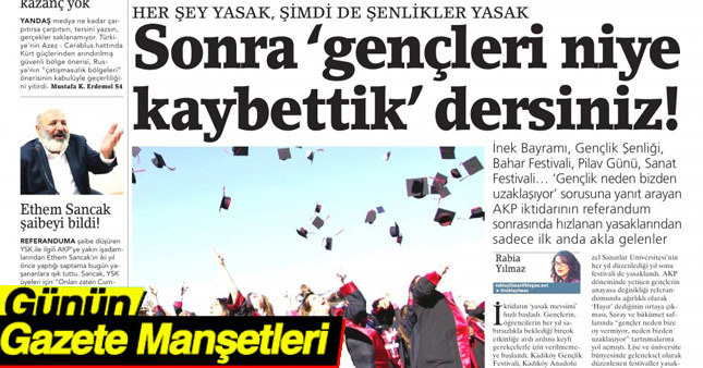 5 Mayıs 2017 Gazete Manşetleri