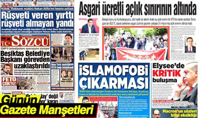 5 Ocak 2017 Gazete Manşetleri