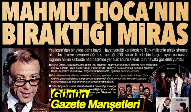 6 Ocak 2017 Gazete Manşetleri