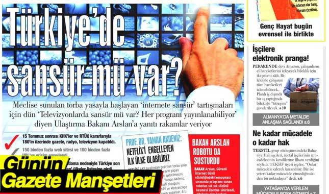 7 Şubat 2018 Gazete Manşetleri