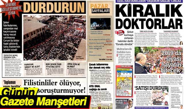 8 Nisan 2018 Gazete Manşetleri