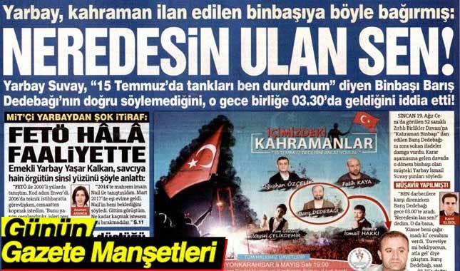 8 Ocak 2017 Gazete Manşetleri