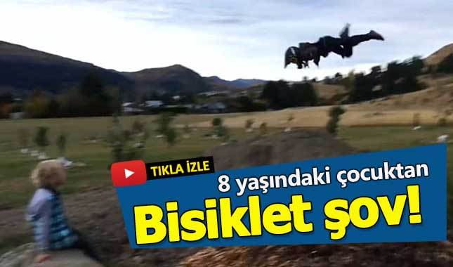 8 Yaşındaki çocuğun bisikletle ters takla atması!