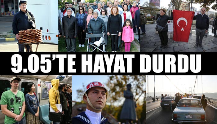 9.05'te Türkiye'de hayat durdu