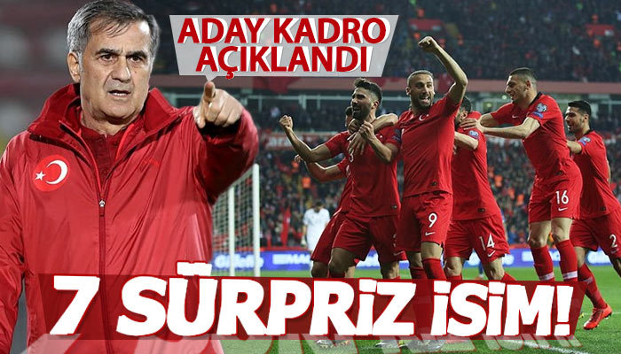 A Milli Futbol Takımı aday kadrosu açıklandı