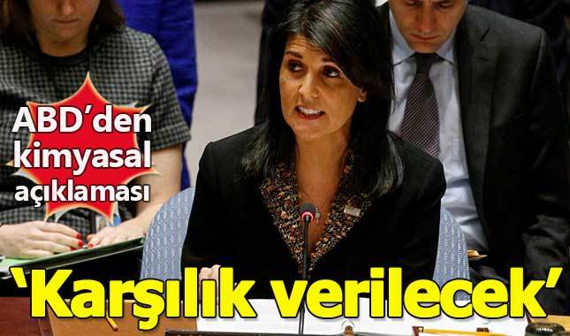 ABD: Suriye'deki kimyasal saldırıya karşılık vereceğiz